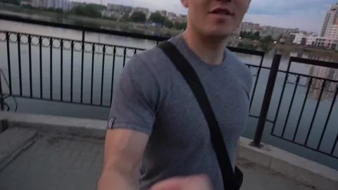 Friendly handshake of two men. Shaking of male arms outdoor. Close-up Stock Footage 89452207