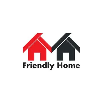 Friendly home cute decoration vector Stock Illustration