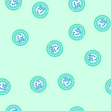 Friendly label eco conscious vector seamless pattern Stock Illustration
