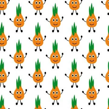 Friendly Onion seamless pattern. Vegetable simple style wallpaper. Stock Illustration