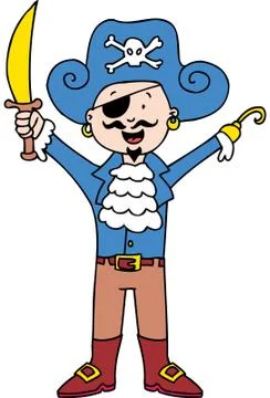 Friendly pirate Stock Illustration
