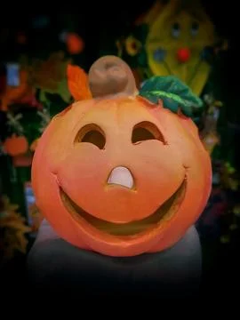 Friendly Pumpkin Face Stock Photos