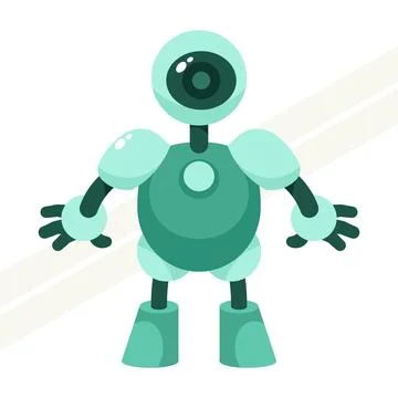 Friendly-robot Stock Illustration