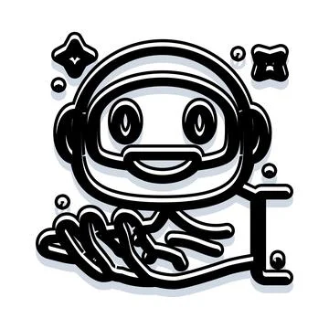 Friendly robot mascot presenting information or product Stock Illustration