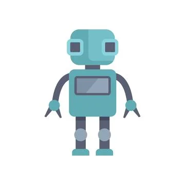 Friendly robot standing and waiting for command Stock Illustration