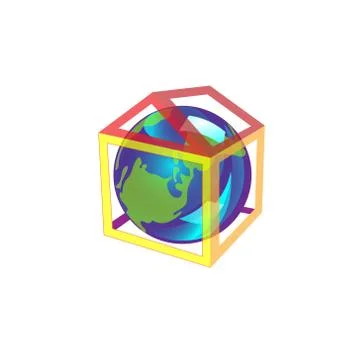 Friendly small Planet is in the house, it is cozy and warm. Vector. Stock Illustration