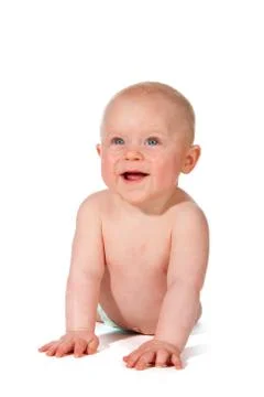 Friendly smiling baby Stock Photos