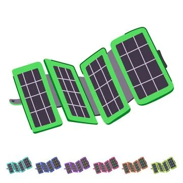 Friendly solar charger vector cartoon graphic Stock Illustration