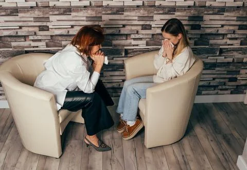 Friendly support in difficult time, comforting through heavy loss Foto stock