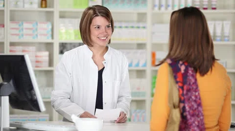 Friendly talk in the pharmacy Stock-Footage 25210145