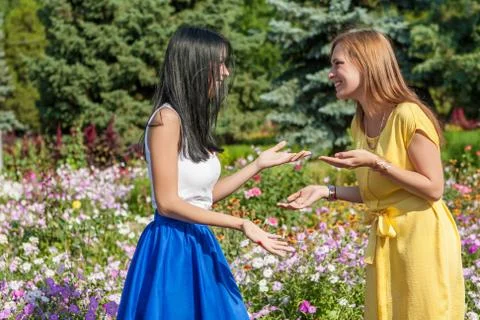 Friendly talk Stock Photos