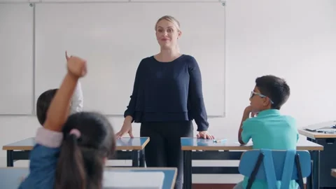 Friendly teacher giving and explaining task Video stock 147121748