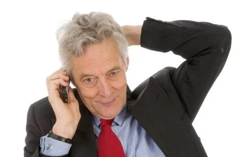 Friendly telephone call Foto stock