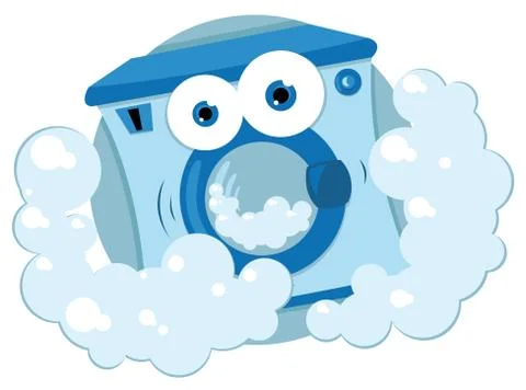 Friendly Washing Machine Stock Illustration