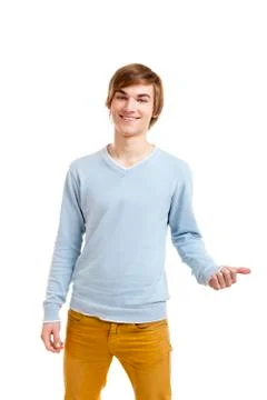 Friendly young man Stock Photos