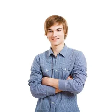 Friendly young man Stock Photos