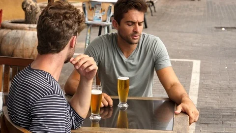 Friends and beer 스톡 동영상 93936809