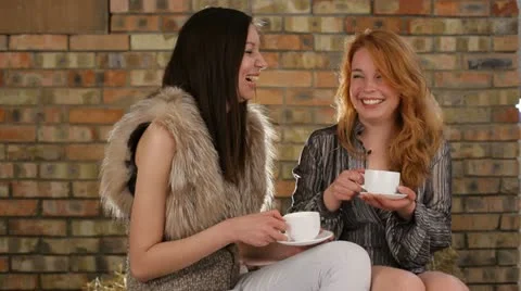 Friends and coffee Stock Footage 14677688