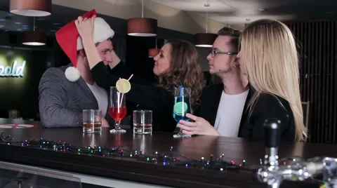 Friends at the bar Stock Footage 58038632