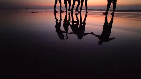 Friends on beach Stock Footage 134346429