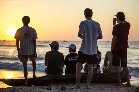 Friends on a Beach Stock Photos