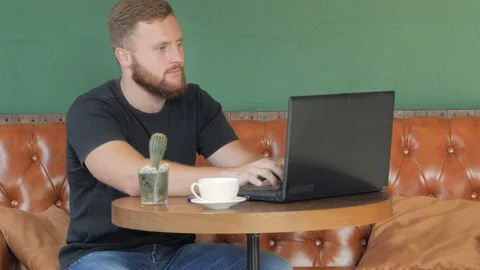 Friends in cafe Stock Footage 95217682