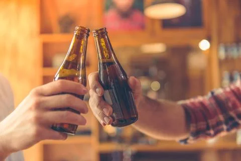 Friends in the cafe Stock Photos