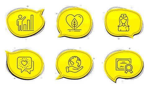 Friends chat, Graph chart and Hospital nurse icons set. Local grown sign. Vector Illustrazione stock