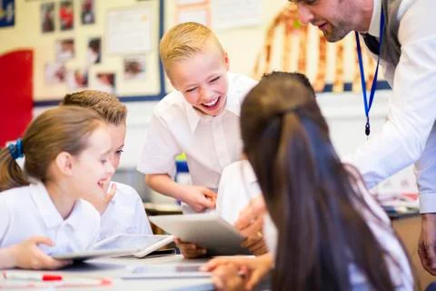 Friends in the Classroom Stock Photos
