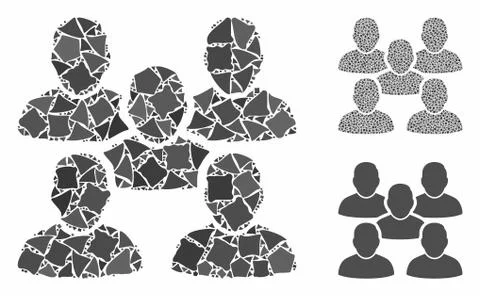 Friends crowd Mosaic Icon of Bumpy Elements Illustrazione stock