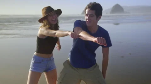 Friends dance in sync Stock Footage 52589957