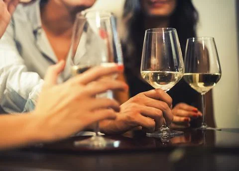 Friends drinking together Stock Photos