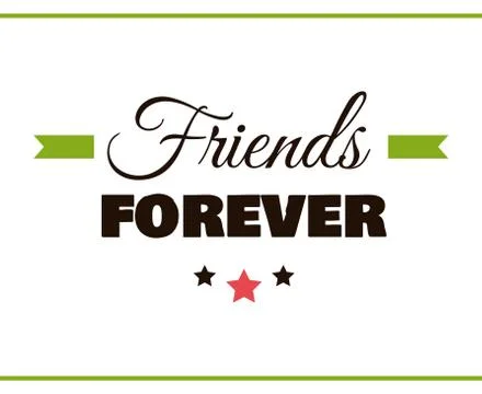 Friends FOREVER Label Stockillustratie