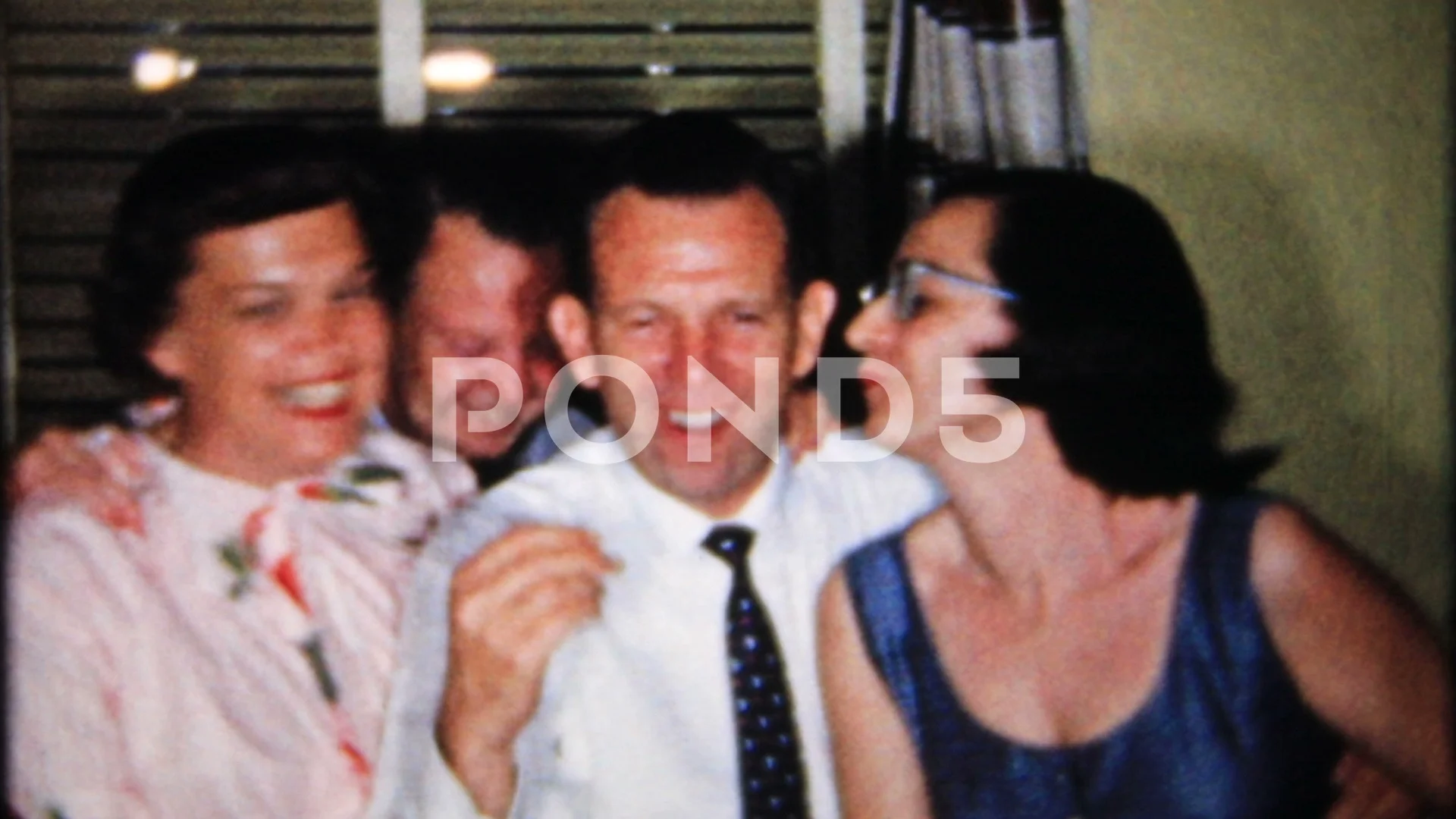 friends gather in small hotel room to party 1950s vintage film home movie 5319