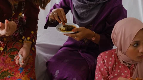 Friends Gathering During Eid Mubarak Stock Footage 172543632