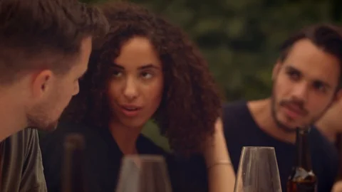 Friends having a conversation Stock Footage 102827269