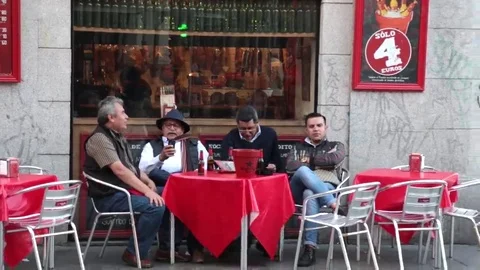 Friends having a drink Stock Footage 69110039