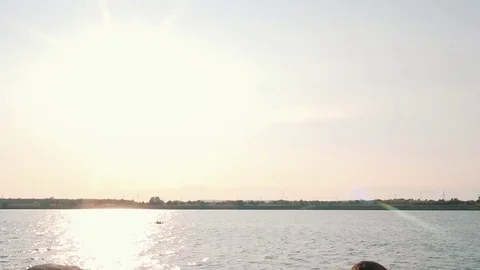 Friends having fun and enjoying beach festival Stock Footage 80492331