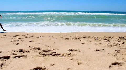 Friends having fun on the beach Stock Footage 22681777