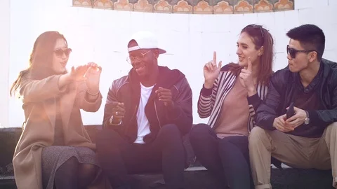 Friends Having a Fun Stock Footage 89755080