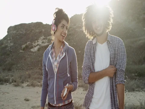Friends having fun outdoors. Stock Footage 69464209