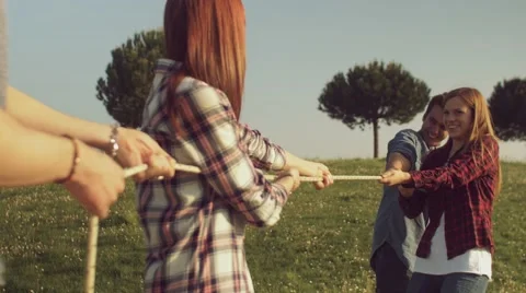 Friends having fun in the park Stock Footage 62777108