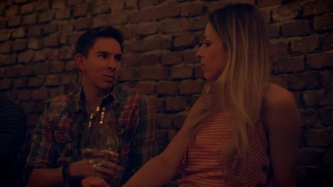 Friends having a talk at a party Stock Footage 103152741