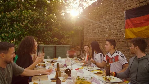 Friends having a toast Stock Footage 95318626