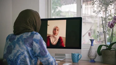 Friends having a video call. Video stock 130244330
