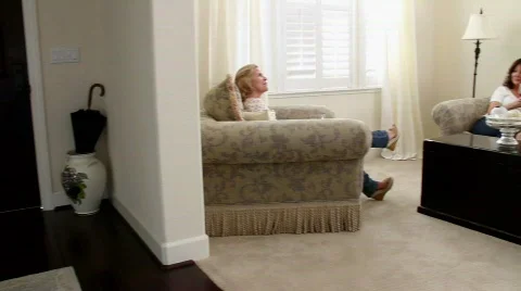 Friends at home Stock Footage 804015