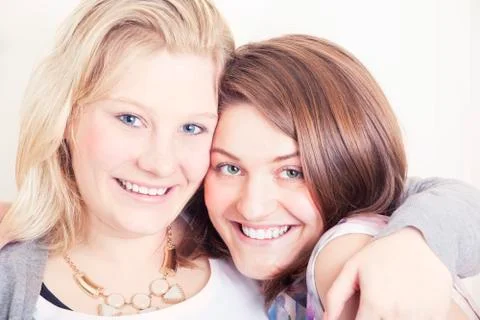 Friends hugging Stock Photos