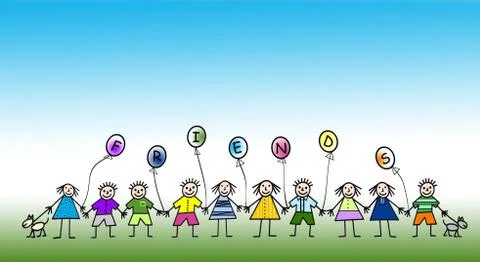 Friends Stock Illustration