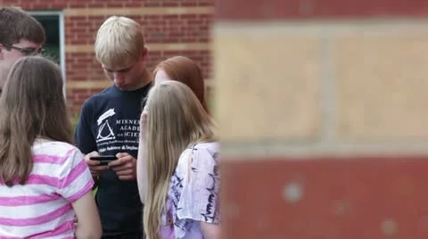 Friends outside of school Video stock 11412784