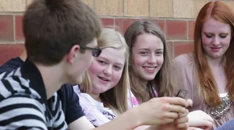 Friends outside of school Video stock 11412813